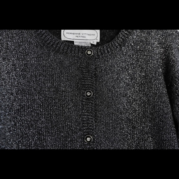 Adrienne Vittadini vintage 90s sparkly silver meta - Picture 4 of 5